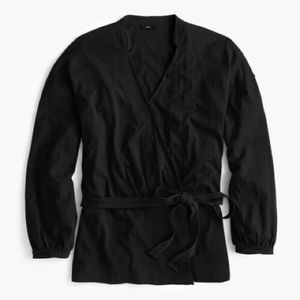 NWOT J. Crew Wrap & Tie Top | Black |